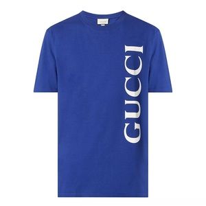 Gucci Cotton Vertical Logo T-Shirt